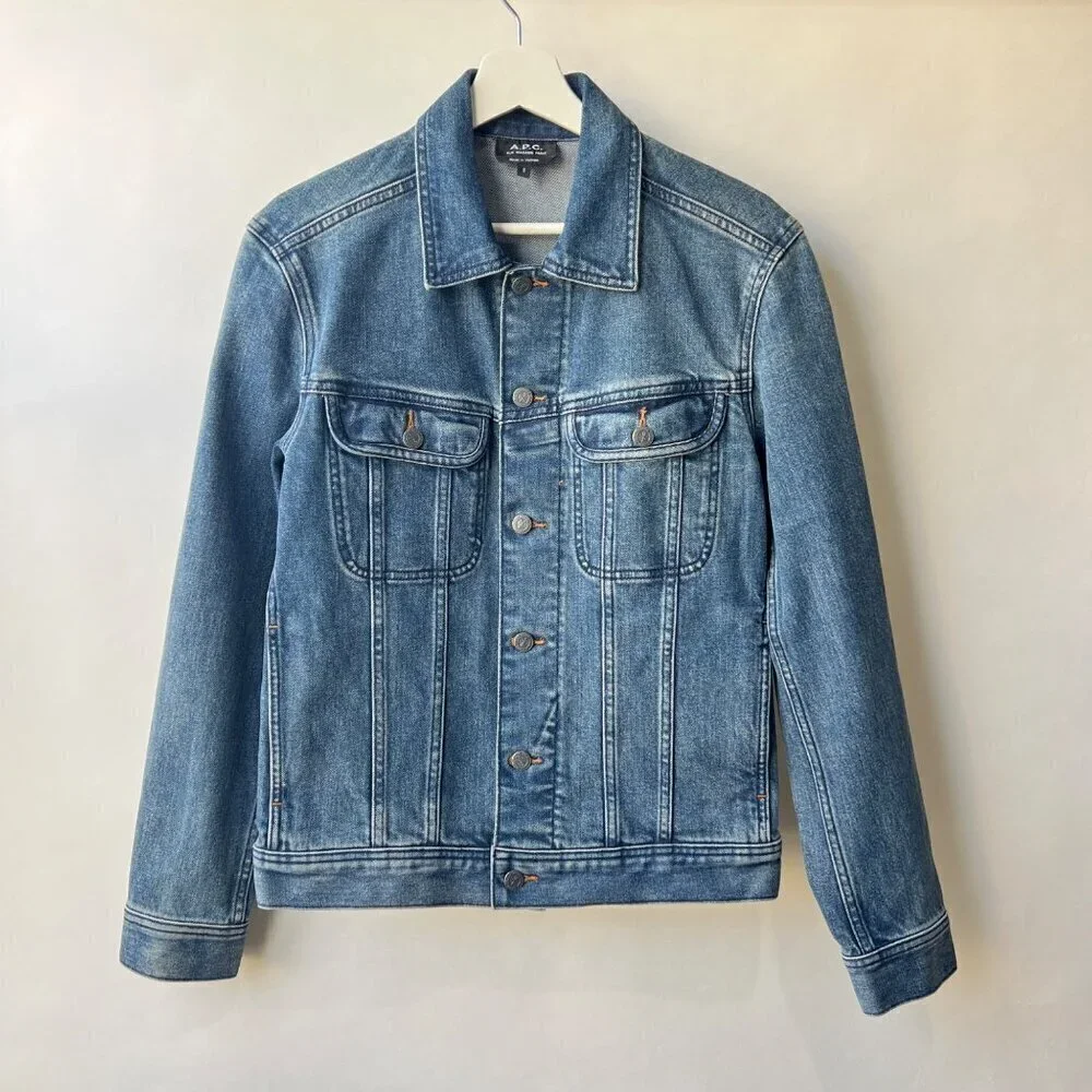 A.P.C Classic stretch denim jacket, Blue, Size S